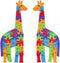 LovesTown Giraffe Wooden Puzzle, 26PCS Jigsaw Puzzle Alphabet and Number Blocks Wooden Building Blocks for Kid Preschool...