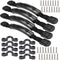 4Pcs 2 Hole Kayak Canoe Carry Handles, Kayak Boat Side Mount Paddle Park Handles - 8 Pcs Pad Eye with 32 Pcs Screws for Boat Kayak Deck Rigging Ki...