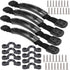 4Pcs 2 Hole Kayak Canoe Carry Handles, Kayak Boat Side Mount Paddle Park Handles - 8 Pcs Pad Eye with 32 Pcs Screws for Boat Kayak Deck Rigging Ki...