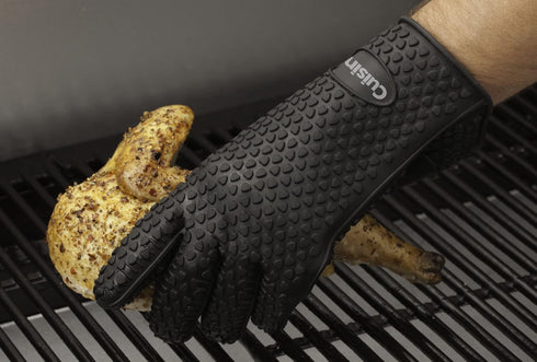 Cuisinart CGM-520 Heat Resistant Silicone Gloves, Black (2-Pack)...
