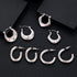 8 Pairs Stainless Steel Chunky Gold Silver Hoop Earrings Set,Gold Earrings for Women,Hypoallergenic Hoop Huggie Trendy Jewelry Earrings for Women...