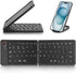 Mini Foldable Bluetooth Keyboard - Portable Wireless Full Size Keyboard (Sync Up to 3 Devices), Ultra-Slim Aluminum Travel Folding Keyboard for iP...