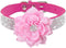 Cute Dog Collar with Bling Rhinestone, Fancy Crystal Diamond Glitter Pretty Jewel Soft Cat Collars for Small Medium Large Breed Dogs Girl Female P...