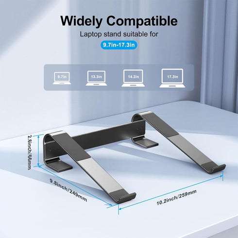 Laptop Stand for Desk, Aluminum Laptop Riser, Ergonomic Computer Stand for Laptop, Laptop Cooling Stand Compatible with for MacBook Pro/Air, Dell,...