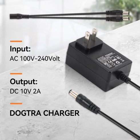 for Dogtra Charger 10V Compatible with Models Dogtra Super-X 3502NCP ARC 1900S 1900 1902S 2300NCP 2500T&B 3500NCP 3502NCP....