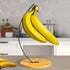 TIEYIPIN Banana Holder - Iron & Bamboo Fruit Stand for Bananas, Grapes & More - Keeps Fruits Fresh - Also Great for Headphones & Accessories - Eas...