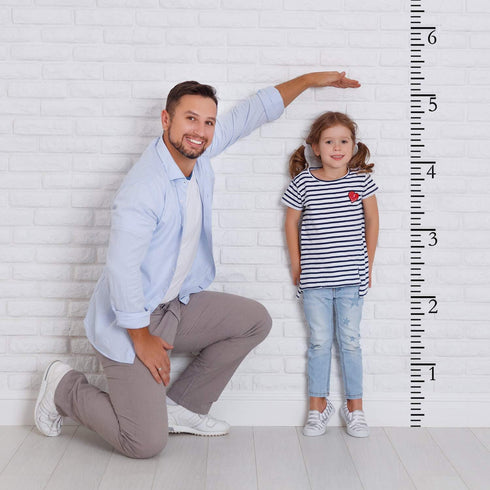 7 Feet Growth Chart Stencil, Kids Height Growth Chart Reusable Ruler Template Painting on Wood, Measuring Kids Height Wall Decor, Rustic Decor for...