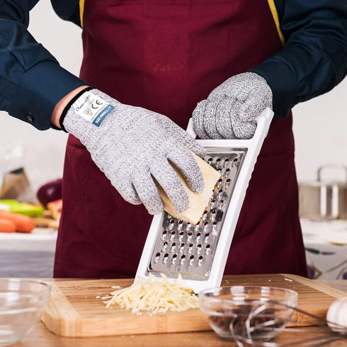 Dowellife Cut Resistant Gloves Food Grade Level 5 Protection, Safety Kitchen Cuts Gloves for Oyster Shucking, Fish Fillet Processing, Mandolin Sli...