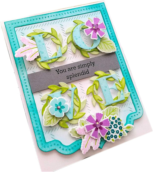 Cutting Dies Kit English Words Metal Stencils Scrapbooking Tools DIY Craft Embossing Template for Paper Card Making Album Arts Supplies (English l...