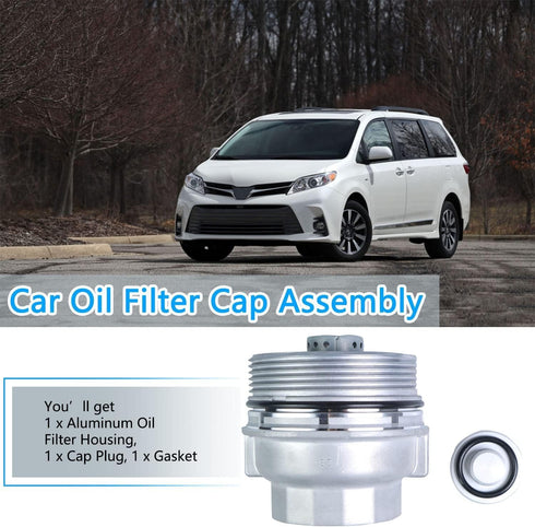 Oil Filter Housing Cap Replace 15620-31060 Compatible with Toyota Camry Avalon 4Runner Highlander Sienna Tacoma Tundra Lexus ES300h ES350 RX330 Oi...