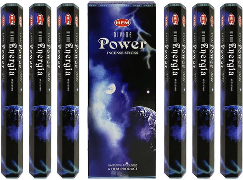 Hem Divine Power Incense Sticks (120 Sticks, 6 Boxes Inside) - 9 Inches Long, 20g Per Box Elevate Your Senses, Purify Your Space, and Awaken Your ...