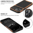 TENDLIN Compatible with iPhone 15 Pro Max Case Wood Grain with Carbon Fiber Texture Design Leather Hybrid Slim Case (Black)......