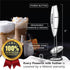 PowerLix Powerful Handheld Milk Frother With Stand Battery Operated Foam Maker Frother Wand For Coffee (A Black) (Snow White)...