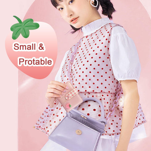 Sunwel Fashion Strawberry Wallet Card Holder Small Cute Wallet Zipper Coin Pocket Wallet for Women, Little Girls...