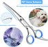 6 in 1 Professional Stainless Steel 4CR Safety Round Tip Dog Grooming Scissors, Anti-Rust Shears Cat Grooming Scissors Pet Kit, Thinning Straight ...