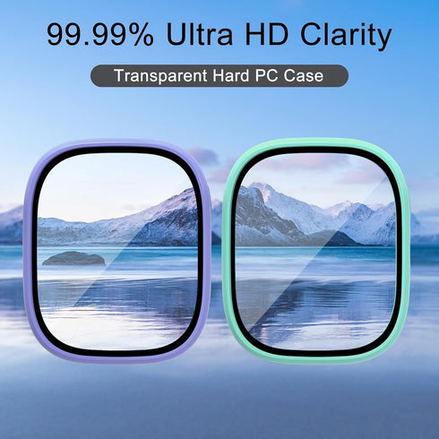 surundo Compatible with Gizmo Watch 3 Screen Protector Case, Hard PC with Tempered Glass High Definition Scratch Resistant Overall Bumper Cover Sh...
