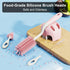 Silicone Bottle Brush Set with Stand, 360° Rotating Silicone Bottle Cleaning Brush Cleaner Set, Long Handle 3 in 1 multipurpose Silicone Baby Bott...