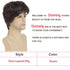 Mens Short Brown Wig Synthetic Natural Replacement Hair Wig for Daily Party Wear...