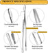 JETKONG 16-Inch Fine Tweezer Tongs Extra-Long Cooking Tweezer Stainless Steel Kitchen Tweezers (Round-Tips)...