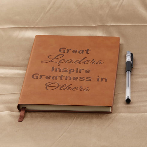 Boss Appreciation Gift Mentor Gift Notebook Great Leaders Notebook Leader Supervisor PM Mentor Retirement Gift Coworker Farewell Leather Journal N...