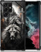 CARLOCA Compatible with Samsung Galaxy S23 Ultra Case,Jesus Black White Lion Cross Pattern Ultra Protection Shockproof Soft Silicone TPU Non-Slip ...