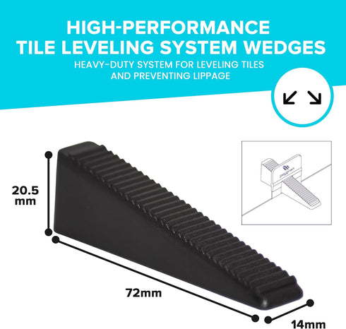Peygran Classic Tile Leveling Wedges – 100 PCS Heavy-Duty, High-Performance Lippage-Free Tile and Stone Installation Tool, Leveling System Wedges ...