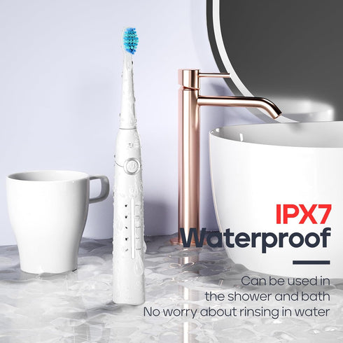 SEAGO Electric Toothbrush, Rechargeable Sonic Toothbrush Last for 30 Days with 5 Modes and 2 Mins Timer, Portable Electric Toothbrushes for Adults...