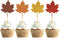 48 Pcs Glitter Maple Leaf Cupcake Topper Picks for Thanksgiving Fall Harvest Party Cake Decorations...