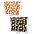 2 Pieces Orange Black Flower Makeup Bag Large Corduroy Cosmetic Bag Capacity Canvas Travel Toiletry Bag Organizer Cute Makeup Brushes Aesthetic Ac...