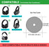 JARMOR Earpads Sweater Cover Protectors with Stretchable Knit Fabric for Beats Studio 3/2 Bose QC35 25 15 Headphones and Other Headsets with 3-4 I...