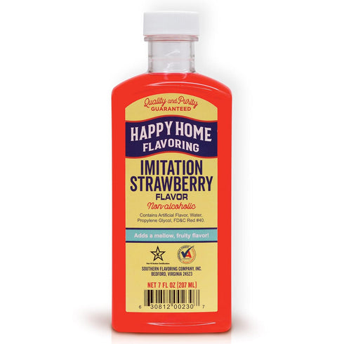 Happy Home Imitation Strawberry Flavoring, Non-Alcoholic, Certified Kosher, 7 oz....