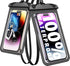 Waterproof Phone Pouch 2 Pack, 100% Waterproof Phone Case Dry Bag with Lanyard for iPhone 15 14 13 12 Pro Max Plus Samsung Galaxy S24 S23 Ultra-Be...