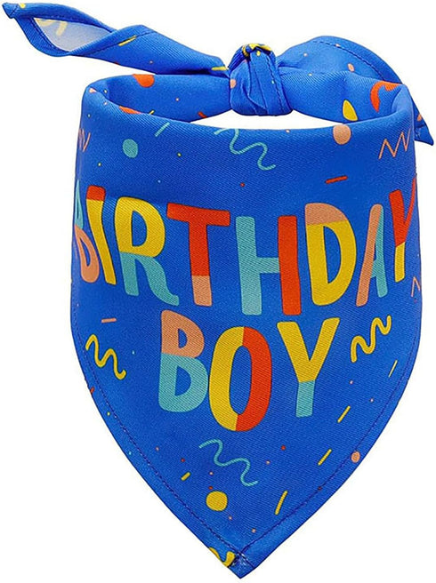 Birthday Boy Dog Bandana, Printed Dog Bandana Pet Scarf Dog Birthday Party Supplies for Dogs Pet Accessories for Dog Lovers Reveal Ideas...