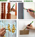 Small Paint Brush for Touch Ups, Trim Stain Brush for Sash, Baseboards, House Wall Corners and Art Application, One Singe Size 0.6-inch (15mm)...