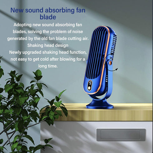 Haofy Table Tower Fan,USB Plug In, Quiet Motor Fan for Bedrooms, Offices (Blue)...