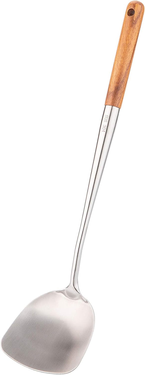 FJNATINH Wok Spatula - 17 Inch Stainless Steel Wok Turner for Cast Iron Skillet...