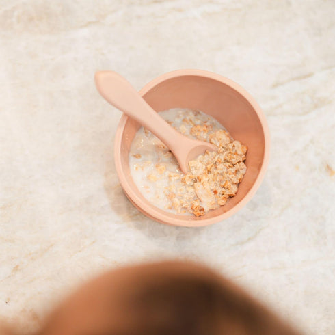 Babeehive Goods Bowls | Stress-Free, Mess-Free Mealtime | Food-Grade Silicone | Sturdy Suction Bowl and Soft Silicone Spoon | Soft, Flexible Silic...