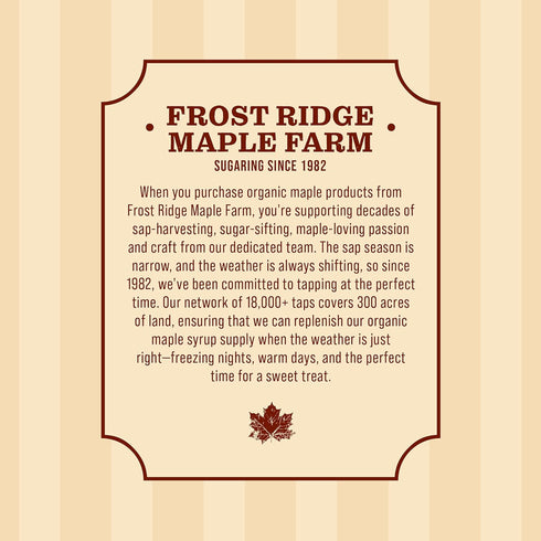 Frost Ridge Maple Farm Powdered Granulated Organic Maple Sugar, Grade A, 8 oz....