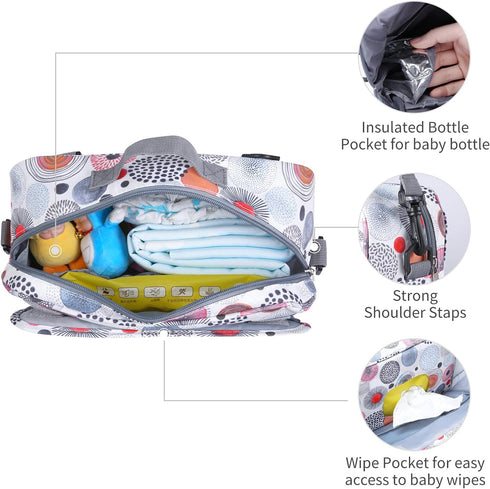 Baby Stroller Caddy Organizer for Baby Storage On The Go with Muti Pockets, Non-Slip Stroller Hooks and Adjustable Strap...