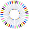 YIKANGHENG 40 Pcs Multicolour Mark Pen, Permanent Dry Erase Wipable Markers Pens with Blackboard Brush Sponge for Whiteboard, Plastic, Glass, Ston...