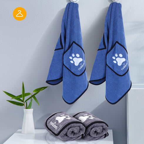 Nobleza Dog Towel, Super Absorbent Large Pet Towel with Hand Pockets, Microfiber Quick Drying Dog Towels for Drying Dogs, Mazarine...