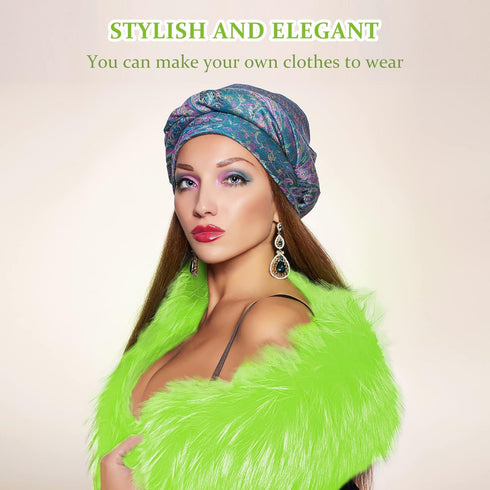 3 Pcs Green Faux Fur Fabric Strips Shaggy Plush Fluffy Boa Precut Fuzzy Craft for DIY Christmas Halloween Gnome Beard Hair Cosplay Dolls Dwarf Cos...