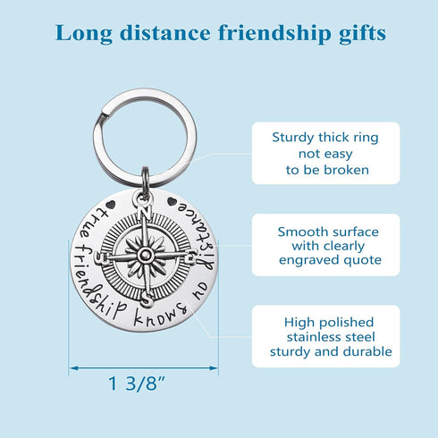 LParkin Friendship Keychains BFF Friends Gifts Relationship Gift Keychain For Men Women...