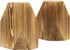 MyGift Rustic Burnt Solid Wood Geometric Style Bookends, Set of 2...