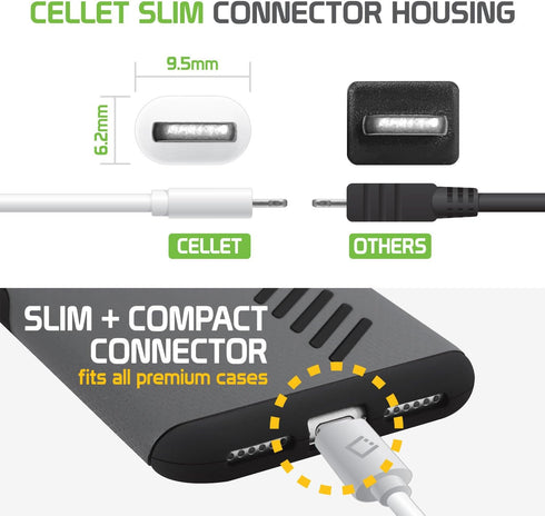 Cellet Apple Certified Lightning Cable Compatible for Apple iPhone Xs/Xs Max/Xr/X/SE/8/7/6/5 iPad/Pro/Air/Mini, iPod, Touch - 1 Meter (3.3 feet) W...