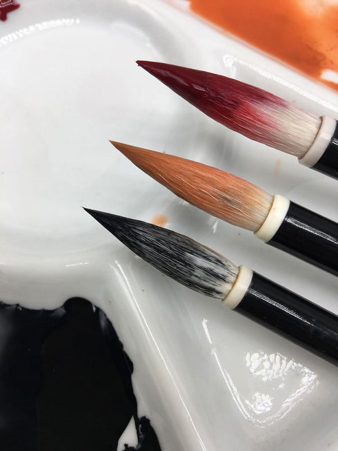 Easyou Hu Brush Chinese Brush for Coloring Painting and Practicing Calligraphy JJBY L+M+S (jjby 3pcs/pack)...