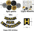 Black & Gold Glittery Happy 40th Birthday Banner,Poms,Sparkling 40 Hanging Swirls Kit for 40th Birthday Party 40th Anniversary Decorations...