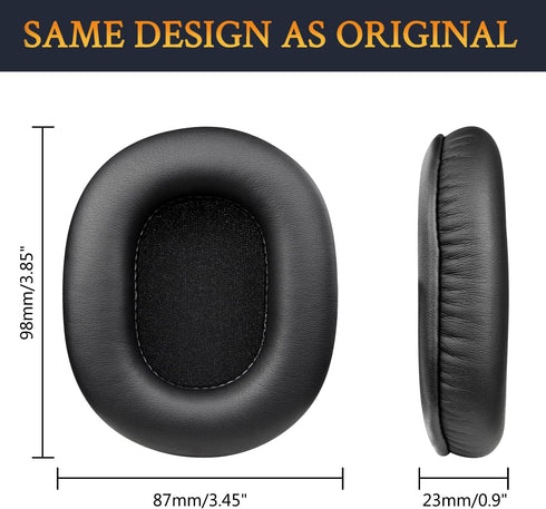 SOULWIT Replacement Earpads for Sony MDR-7506 MDR-V6 MDR-V7 MDR-CD900ST Monitor Headphones, Ear Pads Cushions with Softer Protein Leather, High-De...