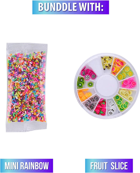 Slime Foam Beads Floam Balls – 18 Pack Microfoam Beads Kit 0.1-0.14 and 0.28-0.35 inch Colors Rainbow Fruit Beads Craft Add ins Homemade DIY Kids ...
