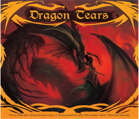 4 Soda Bottle Labels for Fantasy Themed Party. 7" x 6" Sticker Set Features an Orc, Dwarf, Elf, and Dragon....